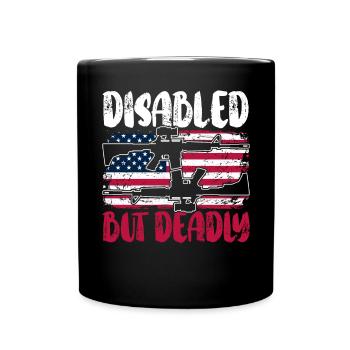 Ancien combattant handicapé militaire soldat de l’armée des États-Unis - Mug uni - noir - Devant