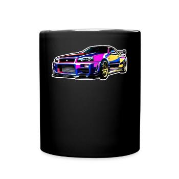 Jdm / Tuning / Turbocharger / Rims / Chiptuning - Full Colour Mug - black - Front