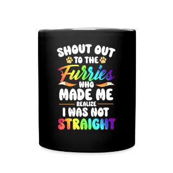 LGBTQ-Furry-Fandom - Tasse einfarbig - Schwarz - Vorne
