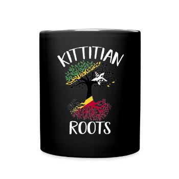 St. Kitts und Nevis Flagge - Tasse einfarbig - Schwarz - Vorne