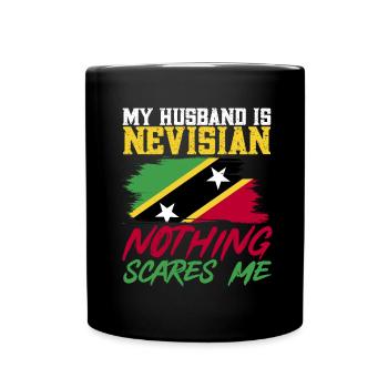St. Kitts und Nevis Flagge - Tasse einfarbig - Schwarz - Vorne