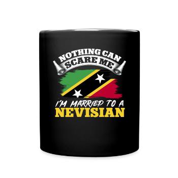 St. Kitts und Nevis Flagge - Tasse einfarbig - Schwarz - Vorne