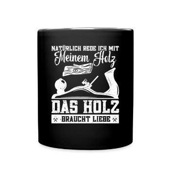 Tischlermeister Handwerker Tischler Schreiner - Tasse einfarbig - Schwarz - Vorne