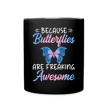 Butterfly Lover Gifts - Full Colour Mug - black - Front