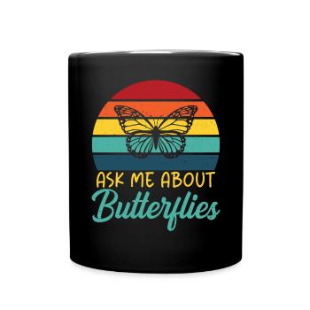 Cadeaux d’amoureux des papillons - Mug uni - noir - Devant