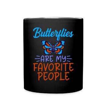 Cadeaux d’amoureux des papillons - Mug uni - noir - Devant