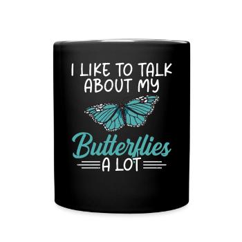 Cadeaux d’amoureux des papillons - Mug uni - noir - Devant