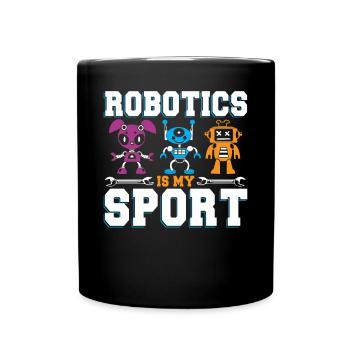 Drôle de robotique cool est mon sport droid builder buil - Mug uni - noir - Devant