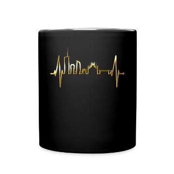 Mailand Skyline Italien Herzschlag Fan Love Milano - Tasse einfarbig - Schwarz - Vorne
