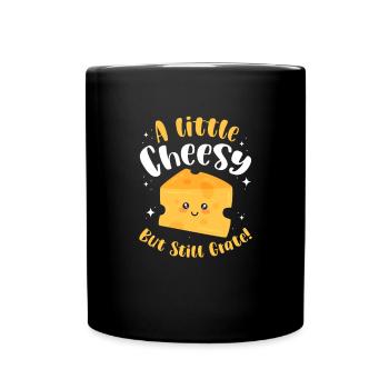 Käse Käsekuchen Essen Geschenk - Tasse einfarbig - Schwarz - Vorne