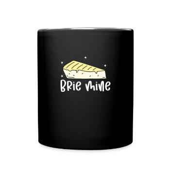 Käse Käsekuchen Essen Geschenk - Tasse einfarbig - Schwarz - Vorne