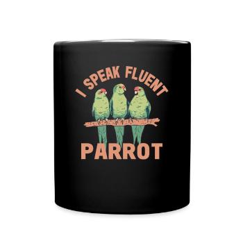 Perruche Perroquet Perroquet Propriétaire - Mug uni - noir - Devant