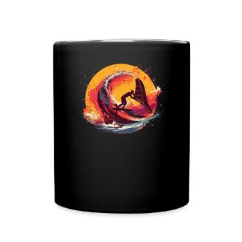 Wingfoil Surfer Wingfoiling Boards Hydrofoil - Mug uni - noir - Devant