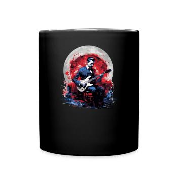 Gitarren E-Gitarren-Saiten E-Gitarre Musiker - Tasse einfarbig - Schwarz - Vorne