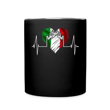 Mailand Skyline Italien Herzschlag Fan Love Milano - Tasse einfarbig - Schwarz - Vorne