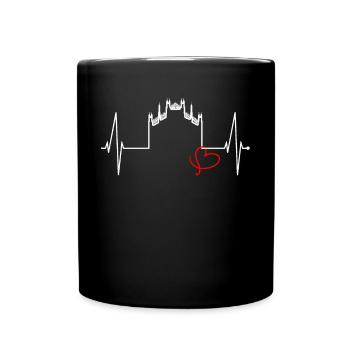 Mailand Skyline Italien Herzschlag Fan Love Milano - Tasse einfarbig - Schwarz - Vorne