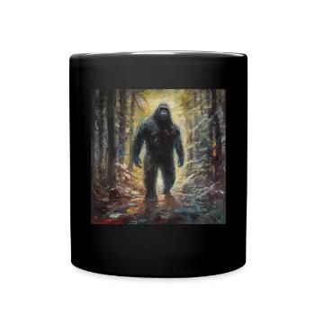 Gemälde Kunst Sasquatch Funny Graphic Acts - Tasse einfarbig - Schwarz - Vorne