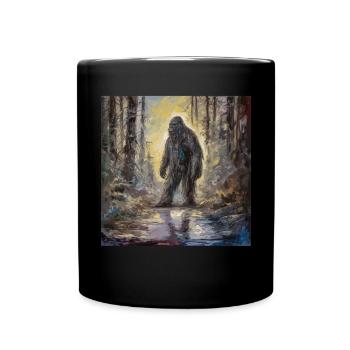 Gemälde Kunst Sasquatch Funny Graphic Acts - Tasse einfarbig - Schwarz - Vorne