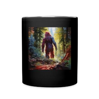 Gemälde Kunst Sasquatch Funny Graphic Acts - Tasse einfarbig - Schwarz - Vorne