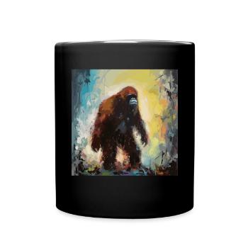 Gemälde Kunst Sasquatch Funny Graphic Acts - Tasse einfarbig - Schwarz - Vorne