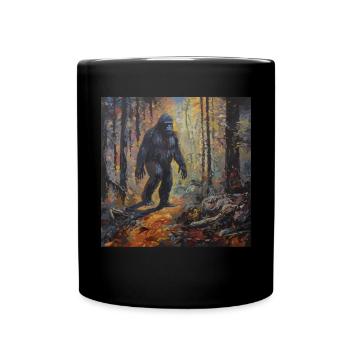 Gemälde Kunst Sasquatch Funny Graphic Acts - Tasse einfarbig - Schwarz - Vorne