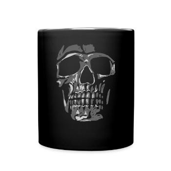 Skull Metal Symbol Heavy Music Gift - Full Colour Mug - black - Front