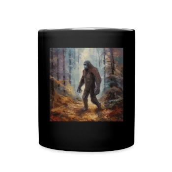 Gemälde Kunst Sasquatch Funny Graphic Acts - Tasse einfarbig - Schwarz - Vorne
