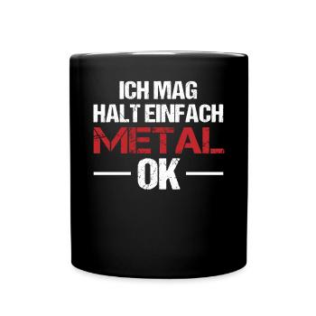Einfach Metal Liebhaber Statement Geschenk - Tasse einfarbig - Schwarz - Vorne