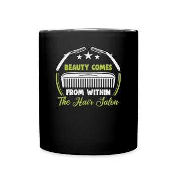 hairdresser, barber, hairdresser, hair salon - Full Colour Mug - black - Front