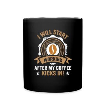 Ich Mag Kaffee Geschenkideen Kaffeeliebhaber - Tasse einfarbig - Schwarz - Vorne