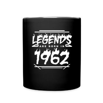 1962 - Jahrgang 1962 - Baujahr 1962 - Tasse einfarbig - Schwarz - Vorne