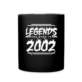 2002 - Jahrgang 2002 - Baujahr 2002 - Tasse einfarbig - Schwarz - Vorne