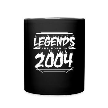 2004 - Jahrgang 2004 - Baujahr 2004 - Tasse einfarbig - Schwarz - Vorne