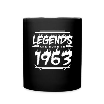 1963 - Jahrgang 1963 - Baujahr 1963 - Tasse einfarbig - Schwarz - Vorne