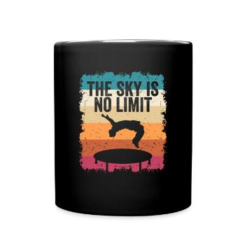The Sky is No Limit Trampoline - Full Colour Mug - black - Front