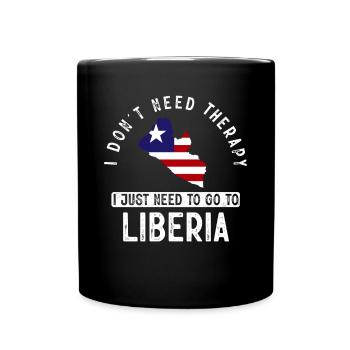 Drapeau du Libéria Libériens - Mug uni - noir - Devant