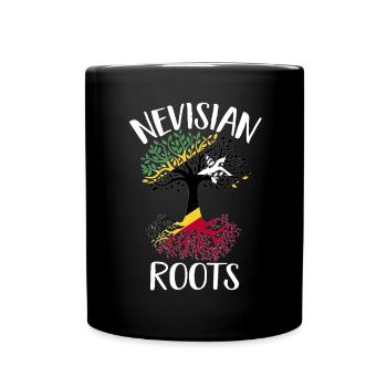 St. Kitts und Nevis Flagge - Tasse einfarbig - Schwarz - Vorne