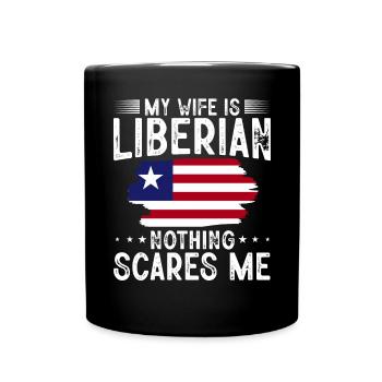 Drapeau du Libéria Libériens - Mug uni - noir - Devant