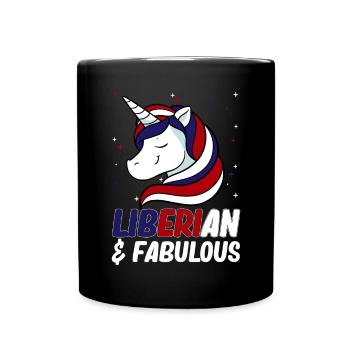 Drapeau du Libéria Libériens - Mug uni - noir - Devant