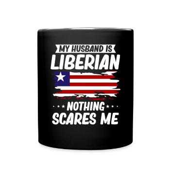 Drapeau du Libéria Libériens - Mug uni - noir - Devant
