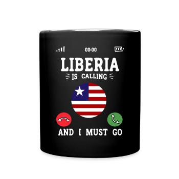 Drapeau du Libéria Libériens - Mug uni - noir - Devant