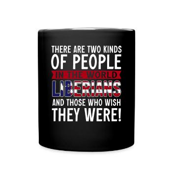 Drapeau du Libéria Libériens - Mug uni - noir - Devant