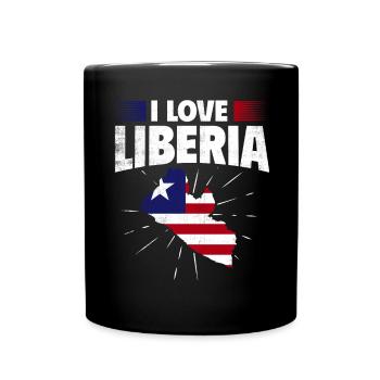 Drapeau du Libéria Libériens - Mug uni - noir - Devant