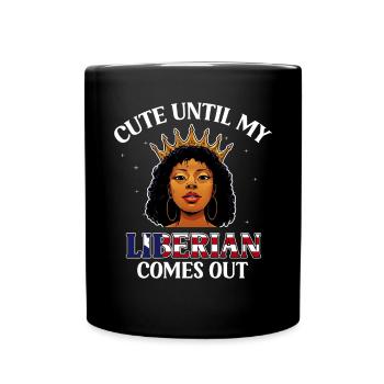 Drapeau du Libéria Libériens - Mug uni - noir - Devant