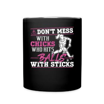 Field Hockey Adult Humor Don't - Full Colour Mug - black - Front
