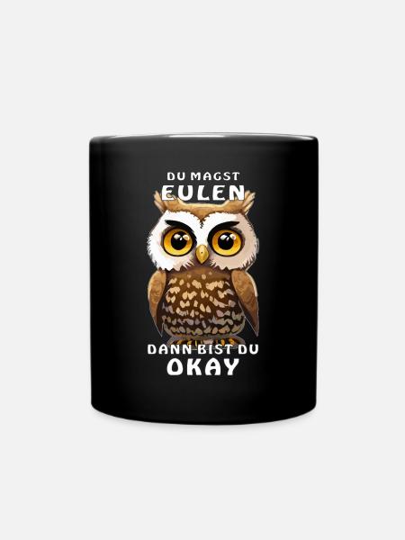 EULE DU MAGST EULEN OKAY - Tasse einfarbig - Schwarz