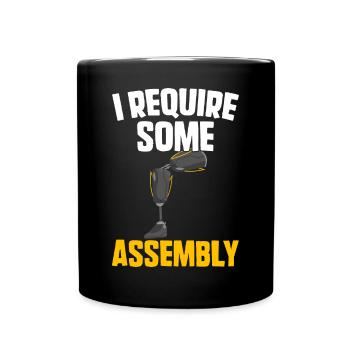 Funny prosthetic leg for amputees - Full Colour Mug - black - Front
