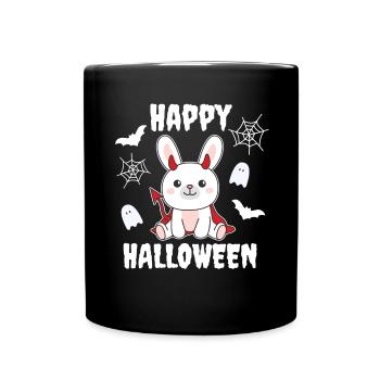 Bunny Happy Halloween Devil Costume - Full Colour Mug - black - Front