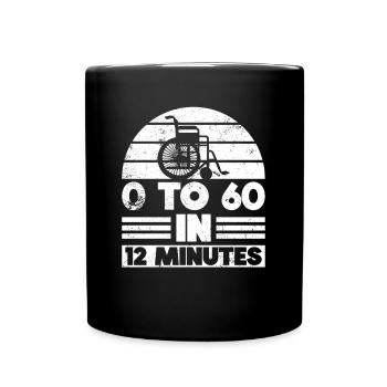 Wheelchair Wheelchair Disability Funny - Full Colour Mug - black - Front
