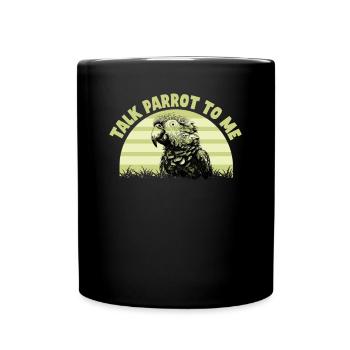 Budgie Parrot Bird Parakeet Owner - Full Colour Mug - black - Front